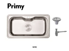 Load image into Gallery viewer, Primy Single Bowl Inlay Sink 1035C
