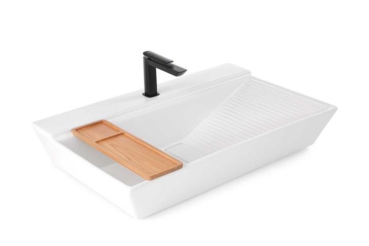 Cotto Skive Countertop Basin with Tray C00350