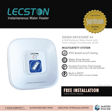 Load image into Gallery viewer, Lecston Okido Multi Point Heater 4.5kw OK707EMP-45
